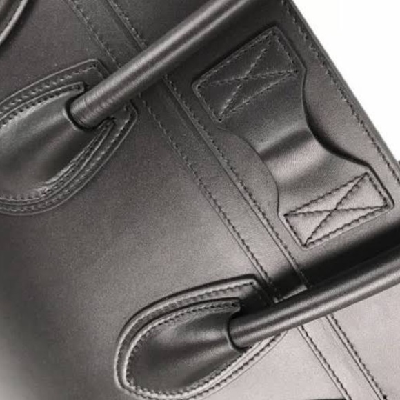 CELINE MINI LUGGAGE BAG SMOOTH BLACK CALFSKIN - Picture 13 of 14